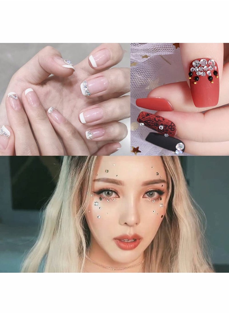 Self-Adhesive Rhinestone Face Gems - Acrylic Crystal Stickers for Makeup, Nail Art & DIY Crafts - Perfect Festival Accessories for Women