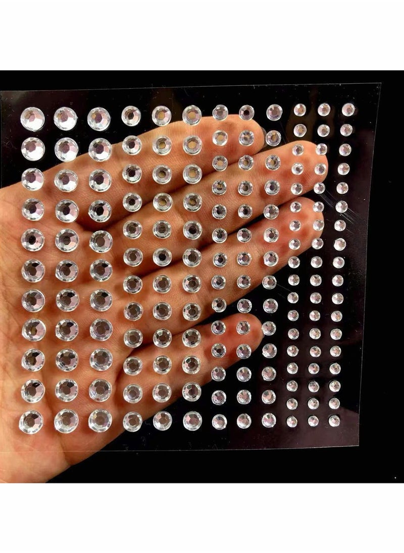Self-Adhesive Rhinestone Face Gems - Acrylic Crystal Stickers for Makeup, Nail Art & DIY Crafts - Perfect Festival Accessories for Women