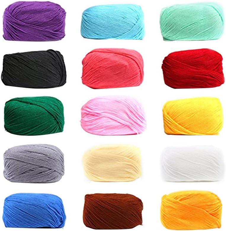 klarako Knitting Wool Yarn for Knitting Crochet Crafts DIY Craft 160M - 15 Pieces - Image 1