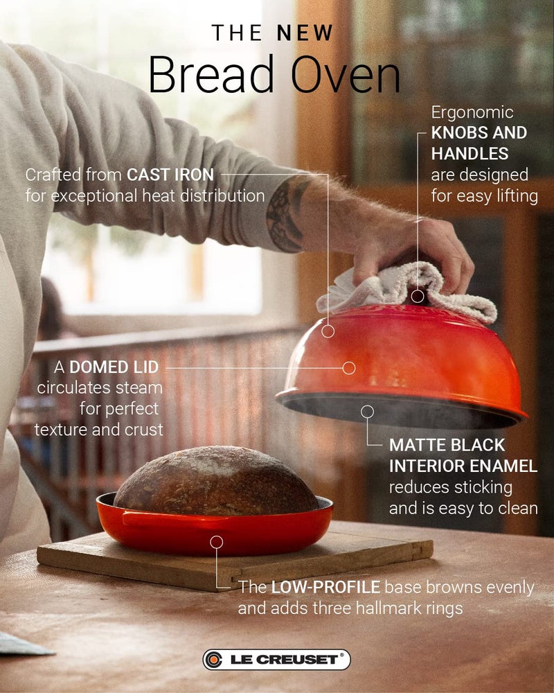 Le Creuset Le Creuset Enameled Cast Iron Bread Oven, White, 1.75 qt.  - Image 2