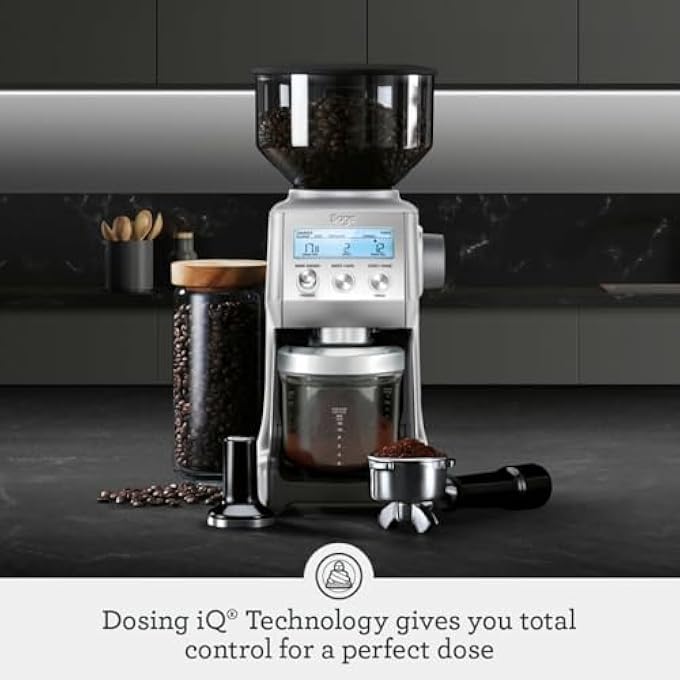 سيج مطحنة القهوة Smart Grinder Pro Conical Burr مع 60 إعداد طحن أوتوماتيكي قابل للبرمجة من الفولاذ المقاوم للصدأ المصنوع من الفولاذ المقاوم للصدأ في UAE إصدار لمدة سنتين ضمان الشركة المصنعة - Image 3