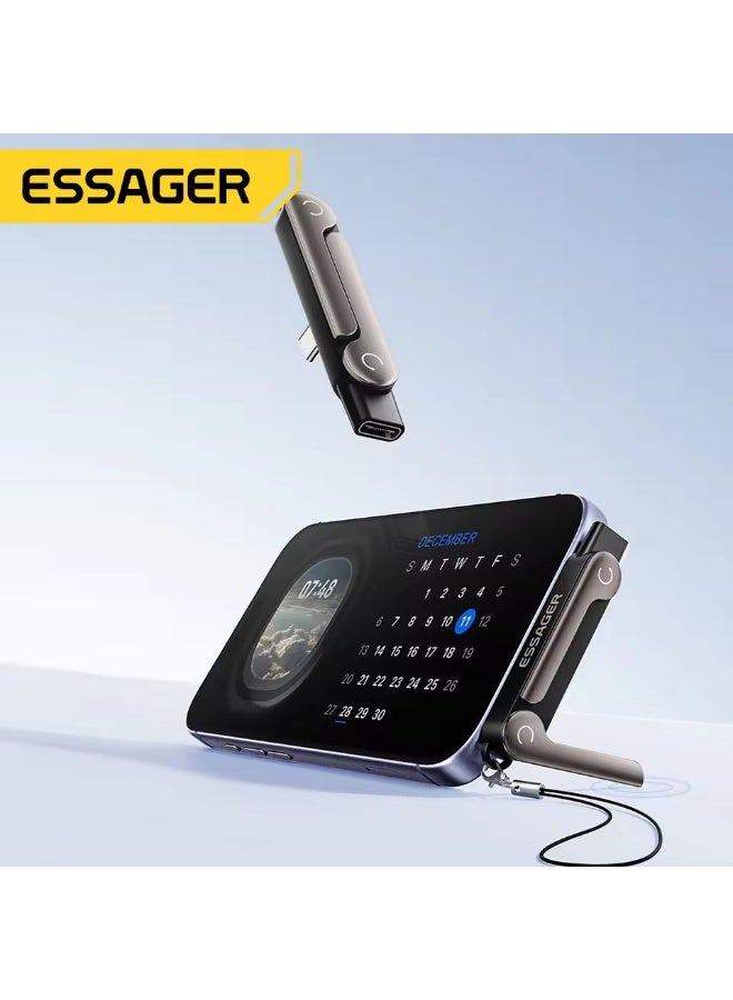 Essager 240W Type C Adapter 90 Degree Foldable OTG Adapter Type C Female to Type-c Male Converter - Image 3