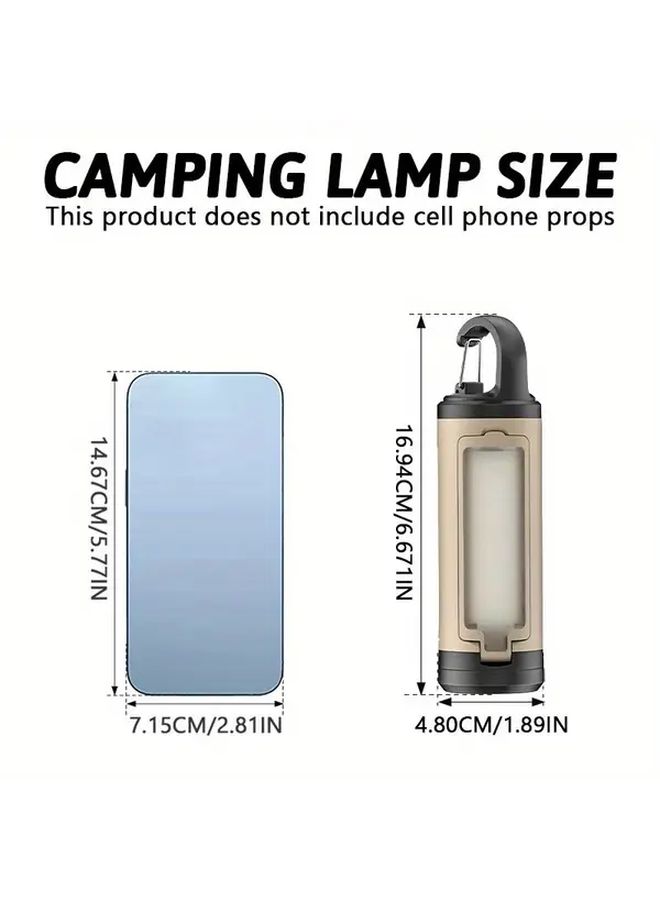 Foldable Camping Light USB Rechargeable Adjustable Angle 450 Lumens With Hook And Battery Display - Image 3