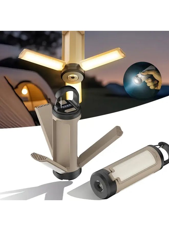 Foldable Camping Light USB Rechargeable Adjustable Angle 450 Lumens With Hook And Battery Display - Image 2