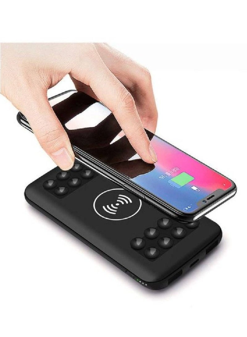 Raxoom 10000 mah Fast Wireless Charging Power Bank Black - Image 3