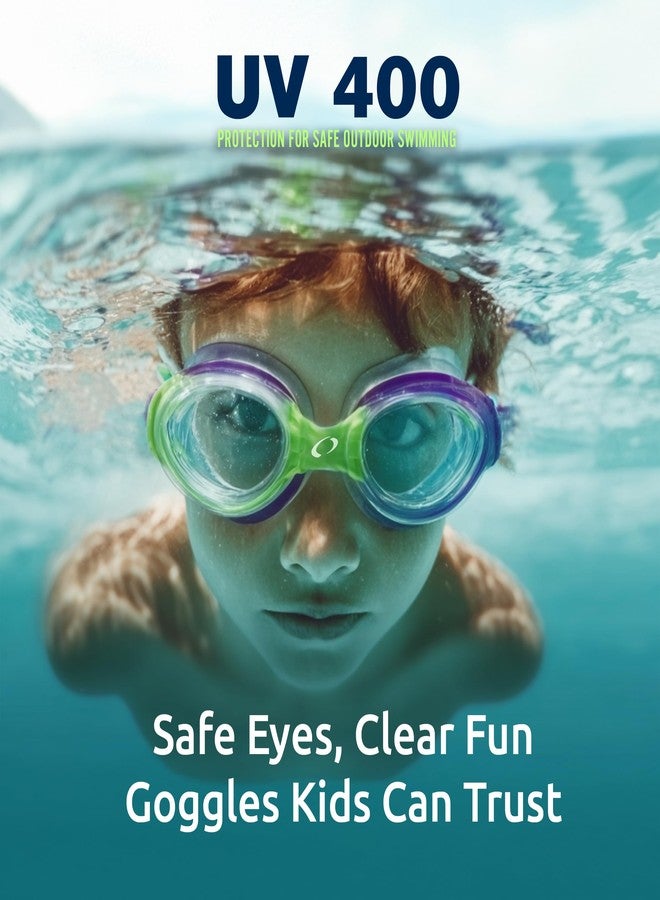 Oceanic Kids Swim Goggles 3 Pack, Youth Swimming Goggles Ages 4-14, Anti-Fog & UV 400, Leak-Proof Soft Silicone Seal, Wide-View Lenses, Easy-Adjust Side Buckles - Image 4