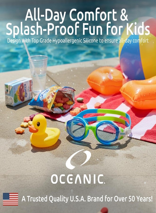Oceanic Kids Swim Goggles 3 Pack, Youth Swimming Goggles Ages 4-14, Anti-Fog & UV 400, Leak-Proof Soft Silicone Seal, Wide-View Lenses, Easy-Adjust Side Buckles - Image 2