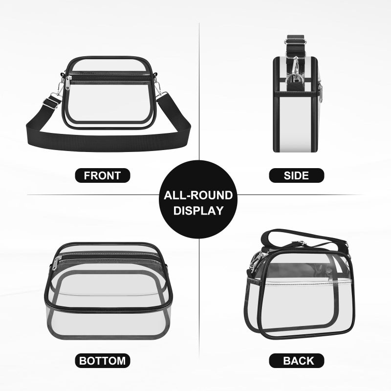 USPECLARE Clear Bag for Stadium Events Clear Sports Fan Handbags Purses with Adjustbale Strap for Concerts Festivals Game Day - Image 5