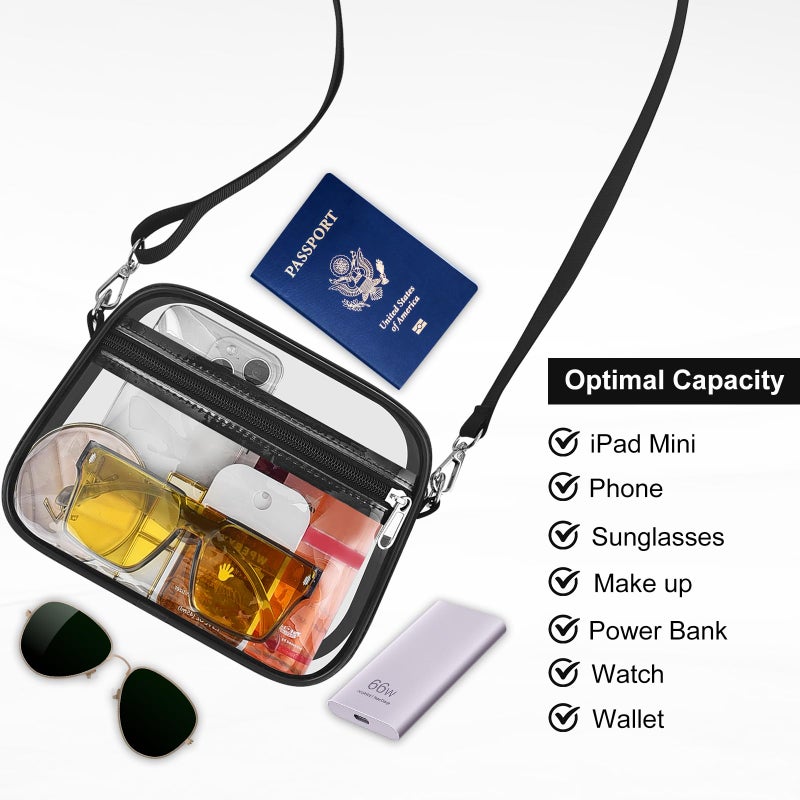 USPECLARE Clear Bag for Stadium Events Clear Sports Fan Handbags Purses with Adjustbale Strap for Concerts Festivals Game Day - Image 4