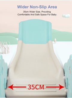 MaBaby Foldable Children's Slide Independent Playground Entertainment Slide Baby Multifunctional Climbing Slide Toy Set Easy To Assemble Suitable For Indoor And Outdoor Children With Basketball Stand  - Image 2