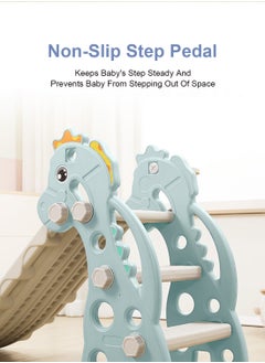 MaBaby Foldable Children's Slide Independent Playground Entertainment Slide Baby Multifunctional Climbing Slide Toy Set Easy To Assemble Suitable For Indoor And Outdoor Children With Basketball Stand  - Image 3