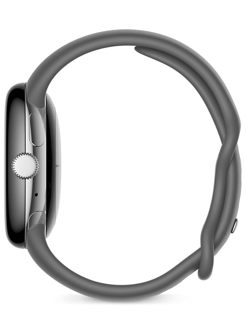 Google Pixel LTE Watch - Fitbit Activity Tracking - Wear OS Staniless Steel Case/ Charcoal Active band - Image 2