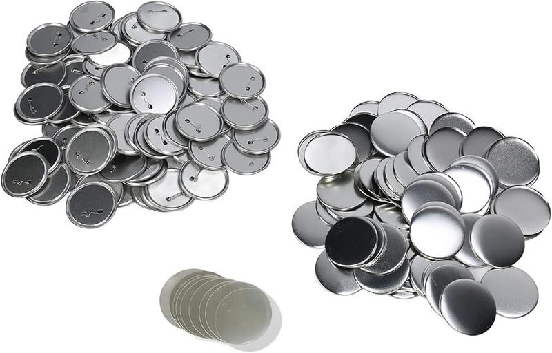 100 مجموعة أجزاء شارات أزرار فارغة مقاس 58 ملم، إمدادات آلة صنع الأزرار DIY - Image 1