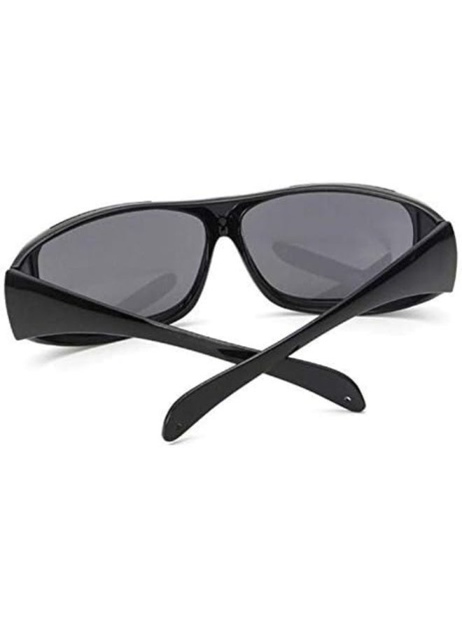 نظارتان شمسيتان مضادتان للتوهج عالية الوضوح - نظارات قيادة نهارية مستقطبة بلون نحاسي وأصفر ليلي مع حامل مشبك للسيارة، تصميم واقي من الشمس للقيادة الآمنة - Image 2