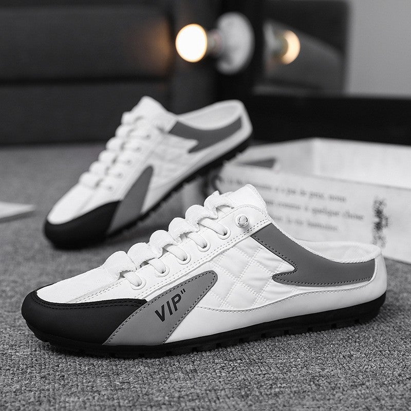 Mens Casual Loafers Spring Summer Flat Trendy Slip-On White 