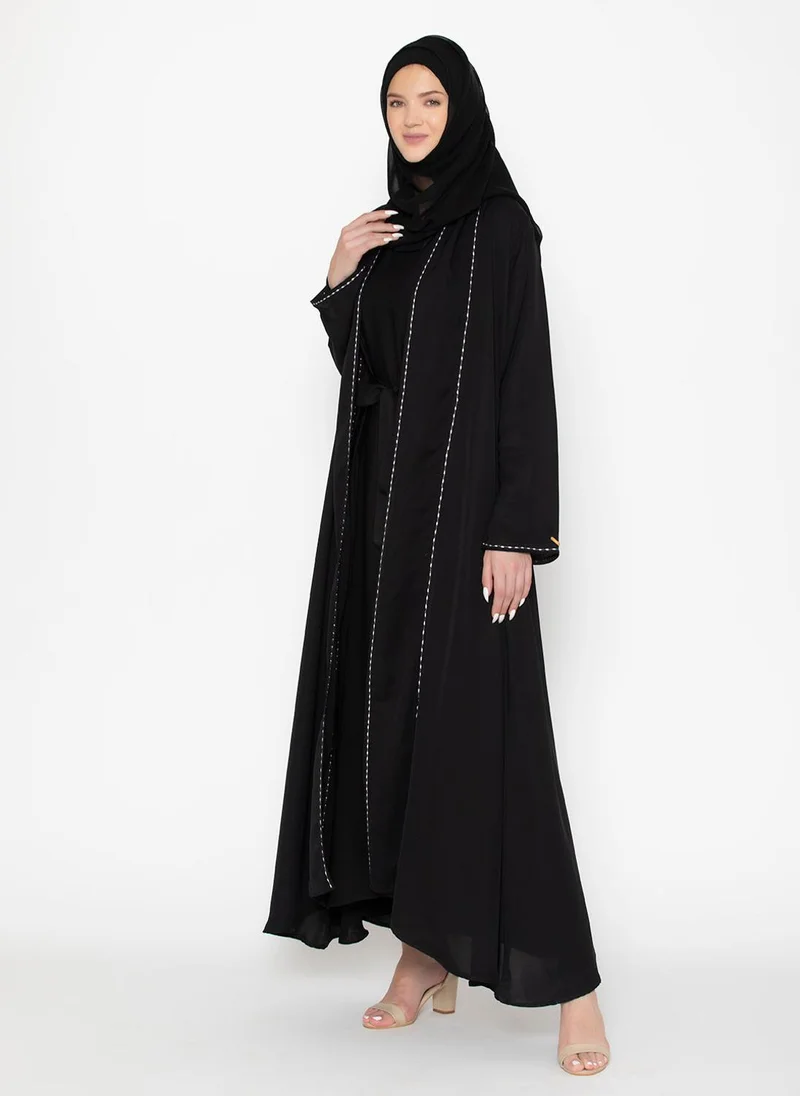 زيري سوق Embroidered Rice Stich Abaya