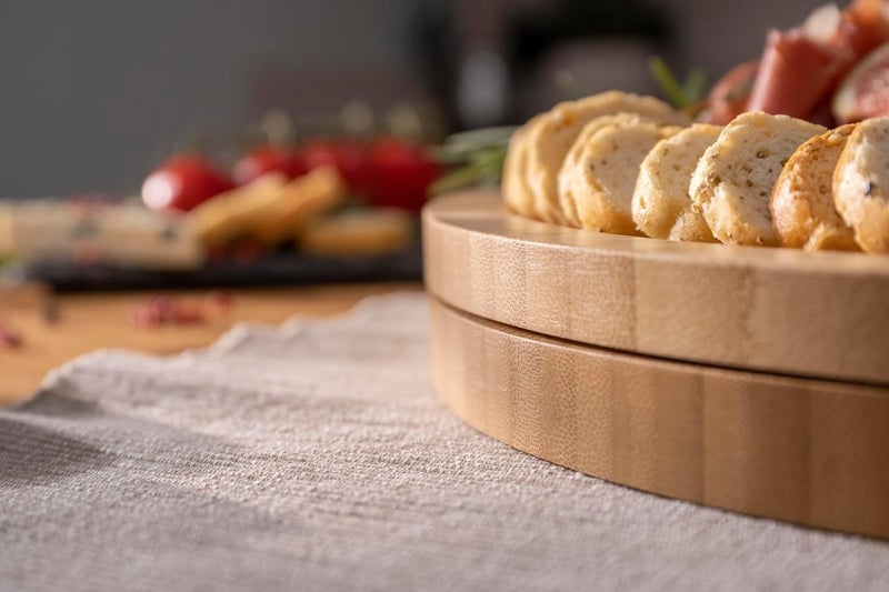 ChefSofi Charcuterie Cheese Board and Platter Set  Made from Bamboo Wood  US Patented 13 inch Cheese Cutting Board and Knife for Entertaining and Serving  4 Knives  4 Bowls - Image 5