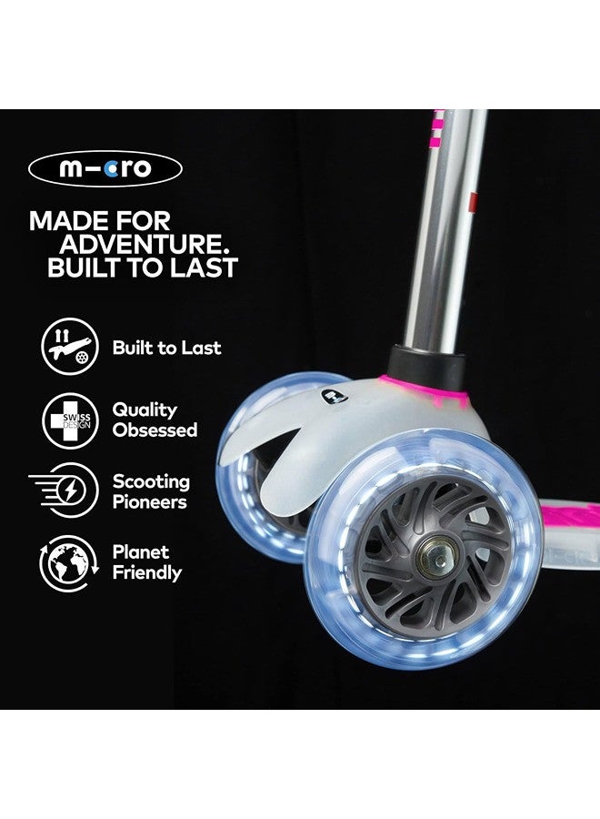 Micro Scooters - Mini Deluxe Flux Neon Pink with LED Wheels MMD203 |Adjustable Handlebar |3 Wheels |Max Load 50KG | Scooter for Kids | Kids Scooter|Scooter with LED Wheels|Scooter for Kids 2-5 Years - Image 5