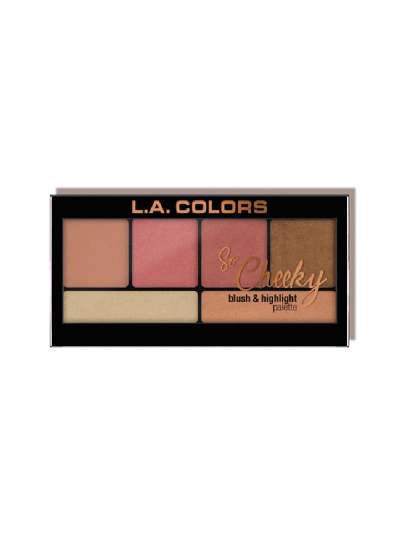 L.A. Colors So Cheeky Blush & Highlighter Peaches and Cream - Image 1