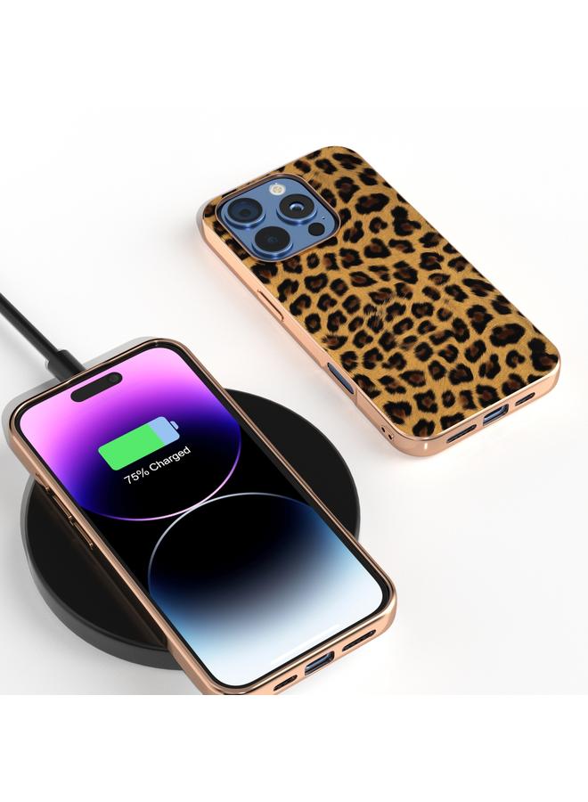 S-TOP Case For iPhone 16 Pro Max Nano Plating Leopard Print Phone Case - Image 2