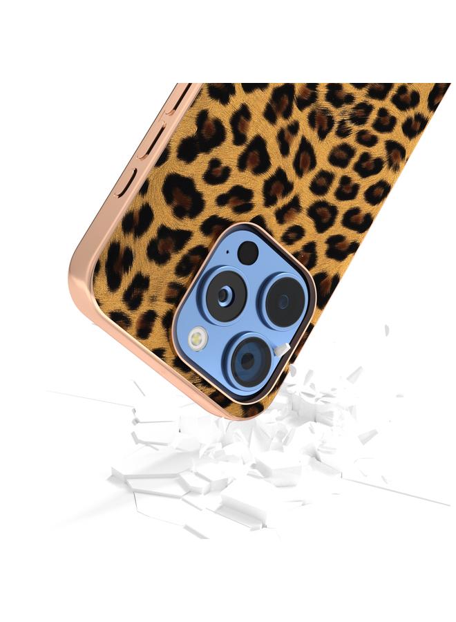 S-TOP Case For iPhone 16 Pro Max Nano Plating Leopard Print Phone Case - Image 4