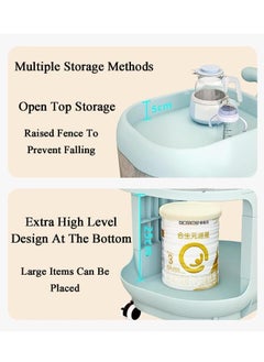 Storage cabinets For Baby Accessories Multi-layer large capacity baby care food grade snack removable Trolley lockers(Blue) - pzsku/Z6EBD240BB2BD27934E08Z/45/_/1740419409/089413f5-6f4b-41fc-96ff-07673c81a452