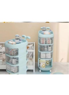 Storage cabinets For Baby Accessories Multi-layer large capacity baby care food grade snack removable Trolley lockers(Blue) - pzsku/Z6EBD240BB2BD27934E08Z/45/_/1740419411/c28c3c94-30a7-4922-8d16-bed7fc371b2a