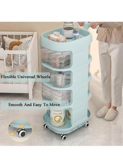 Storage cabinets For Baby Accessories Multi-layer large capacity baby care food grade snack removable Trolley lockers(Blue) - pzsku/Z6EBD240BB2BD27934E08Z/45/_/1740419413/c356c4f2-9439-4972-8518-436335bad78e