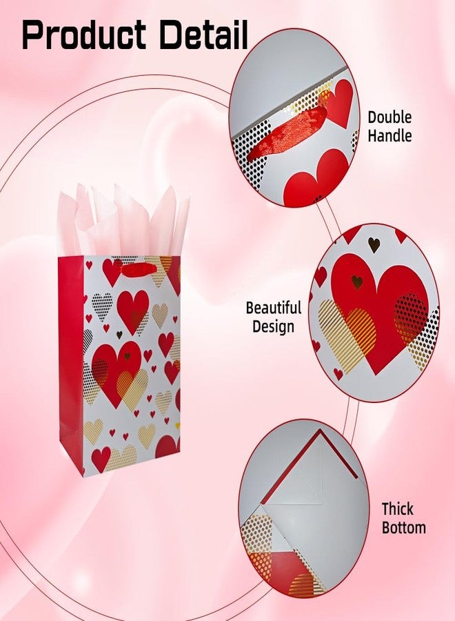 Colodeol 4pcs Valentine gift bags (4 Valentine medium bags) - Image 3