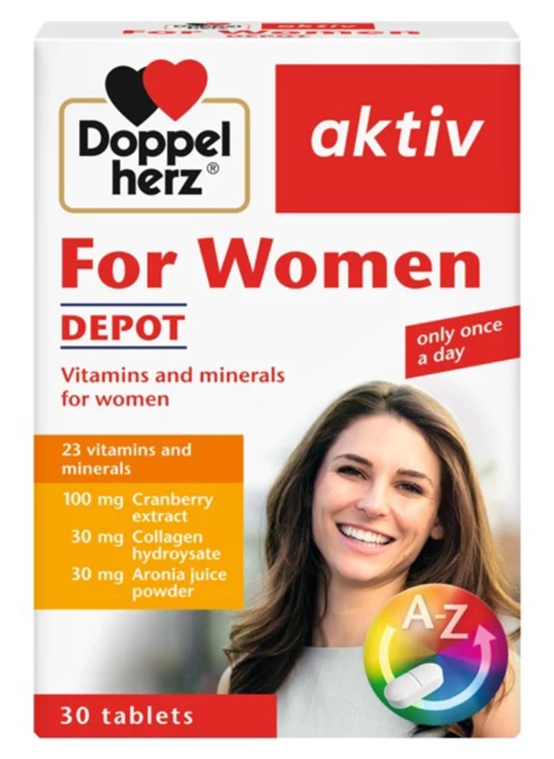 Doppelherz - Doppelherz Aktiv For Women Depot, 30 Tablets - Image 1