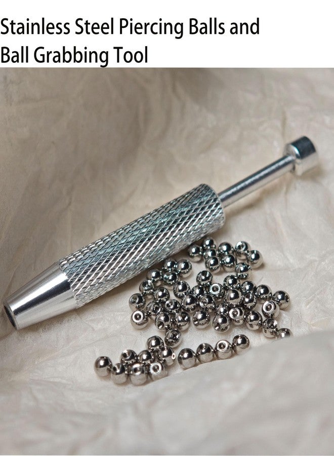 TKWXE Piercing Balls Replacement 16G 3mm Stainless Steel Piercing Ball Grabber Tool for for Septum,Tragus,Cartilage,Helix,Medusa,Eyebrow Piecings,Silver,60 Pieces - Image 3