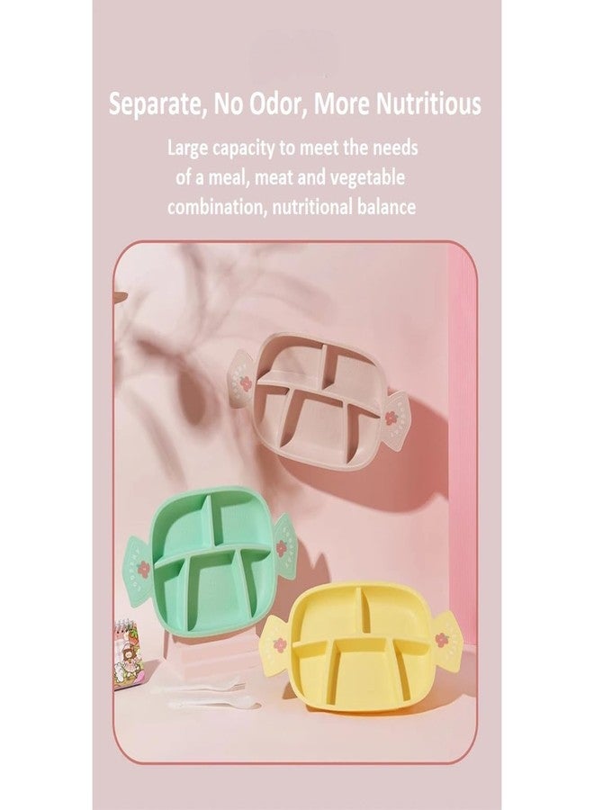 GLIVE (LABEL) Kids Candy Shaped Serving Dish House Hold 5 Compartments Snack Dry Fruit Plate Candy Tray - Candy Divided Snack Plate Tray - Image 4