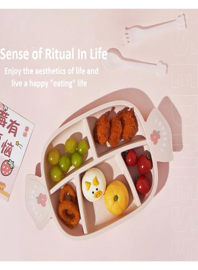 GLIVE (LABEL) Kids Candy Shaped Serving Dish House Hold 5 Compartments Snack Dry Fruit Plate Candy Tray - Candy Divided Snack Plate Tray - Image 3