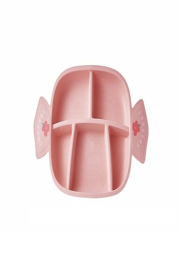 GLIVE (LABEL) Kids Candy Shaped Serving Dish House Hold 5 Compartments Snack Dry Fruit Plate Candy Tray - Candy Divided Snack Plate Tray - Image 1