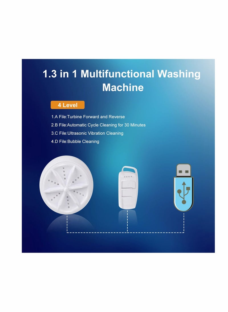 KASTWAVE Portable Washing, KASTWAVE Machine Mini Washing 3 in1 Dishwashers Mini Lights Ultrasonic Waves Convenient Travel Home Business Travel USB - Image 3