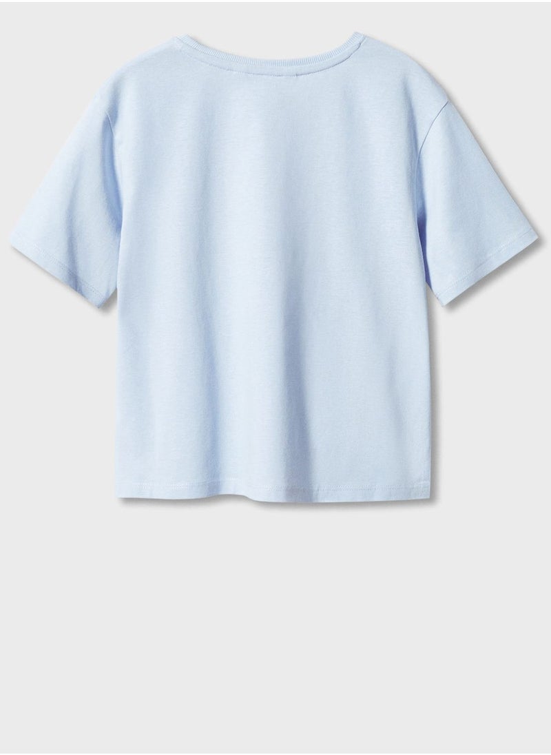 MANGO - Kids Good Vibes Text Print Top - Image 1