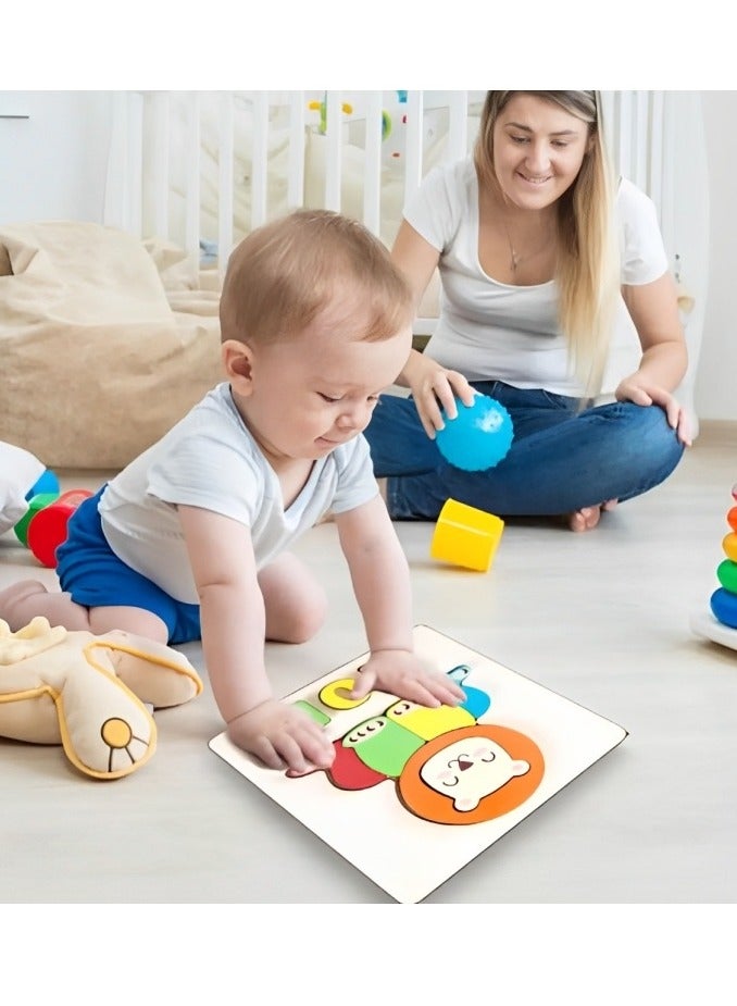 Colorful Wooden 3D Puzzles, Shape Design with Names, Teacher Parents Early Learning Support Tools, Attractive Colors and Patterns, Montessori Motor Skill Develop Toys, Ideal Kids Gift (Owl Shape) - Image 3