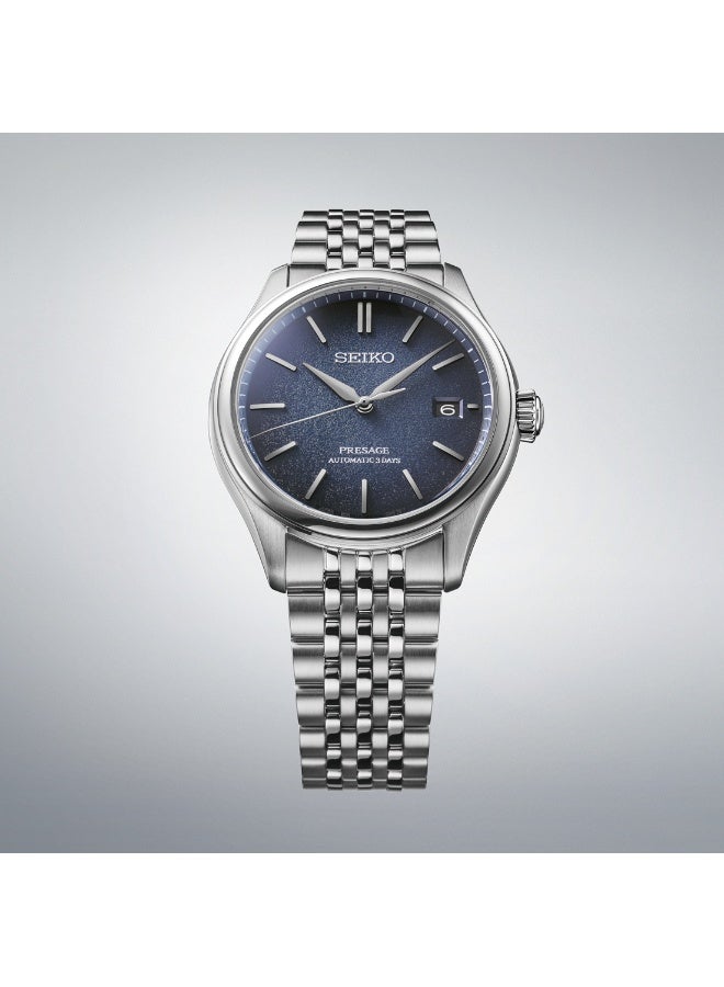 Seiko Presage Classic Watch SPB525J1, 40.2 mm Blue Dial, Stainless Steel Case & Bracelet, 100 m WR - Image 4