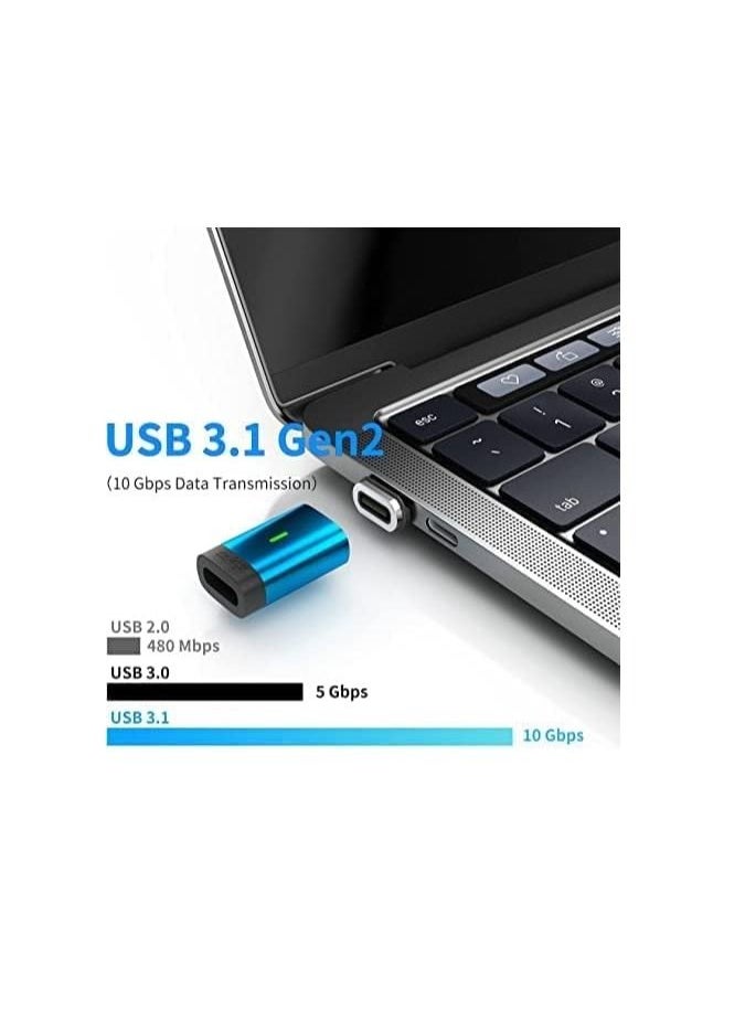 USB C Magnetic Adapter 24Pins Support PD100W Charging USB3.1 10Gbps Data Transfer 4K 60Hz Video for Thunderbolt 3 MacBook Pro/Air More Type Devices 2 Pack