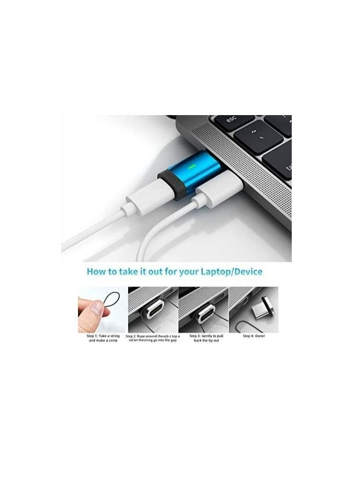 USB C Magnetic Adapter 24Pins Support PD100W Charging USB3.1 10Gbps Data Transfer 4K 60Hz Video for Thunderbolt 3 MacBook Pro/Air More Type Devices 2 Pack