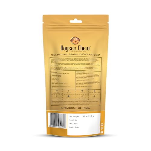 Dogsee Chew 100% Natural Turmeric Cheese Based Dental Chews Medium Bars (140 Gm) - Image 2