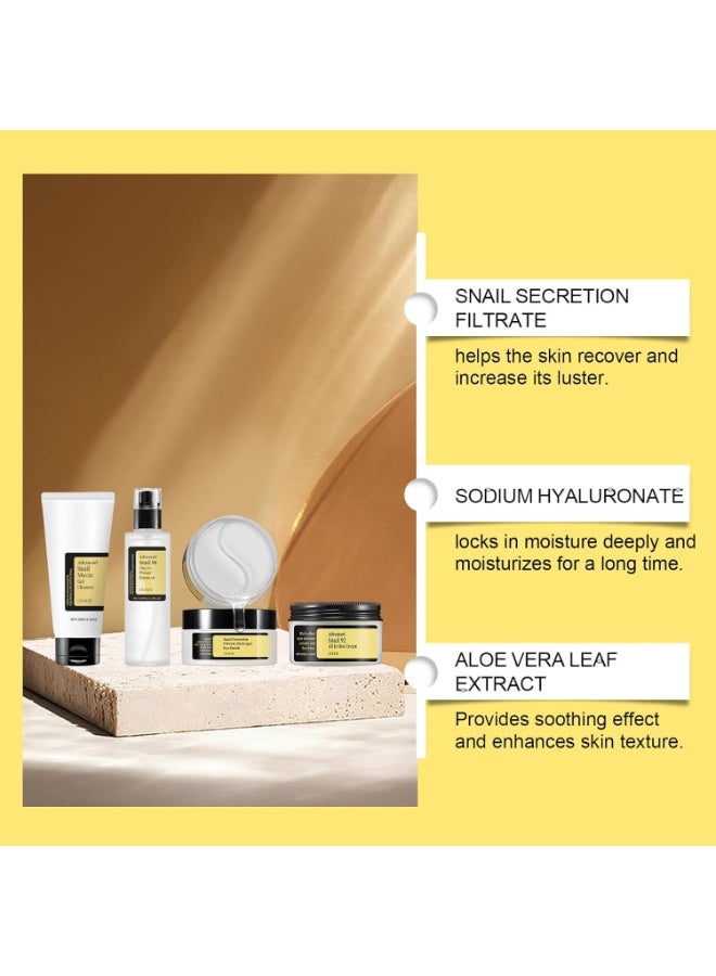 OUHOE Snail facial care gift set. Nourish and repair skin. Moisturize and hydrate. Exquisite gift box packaging. - Image 4