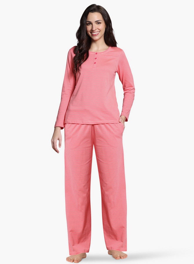 Zivame Striped Pyjama Set - Image 1