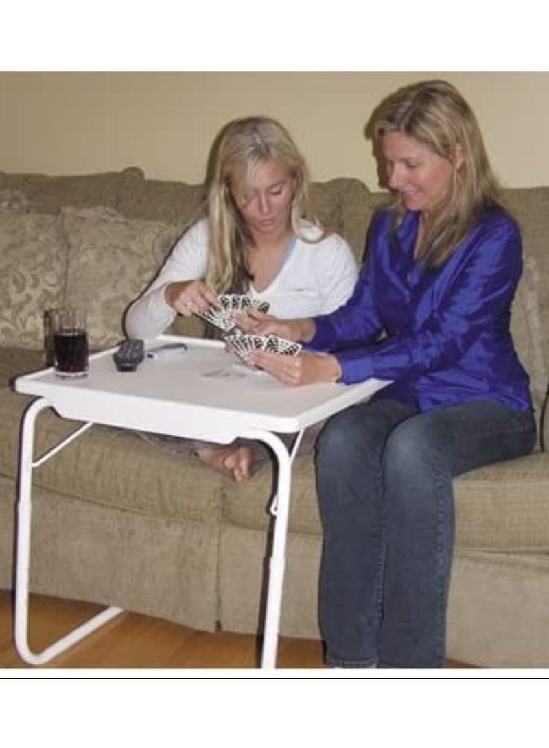 2 PCs Table Mate 2 Smart Folding Table II TV Tray Fold-able Laptop Holder Adjustable Height Cup Tray Desk by Scream Store - Image 5