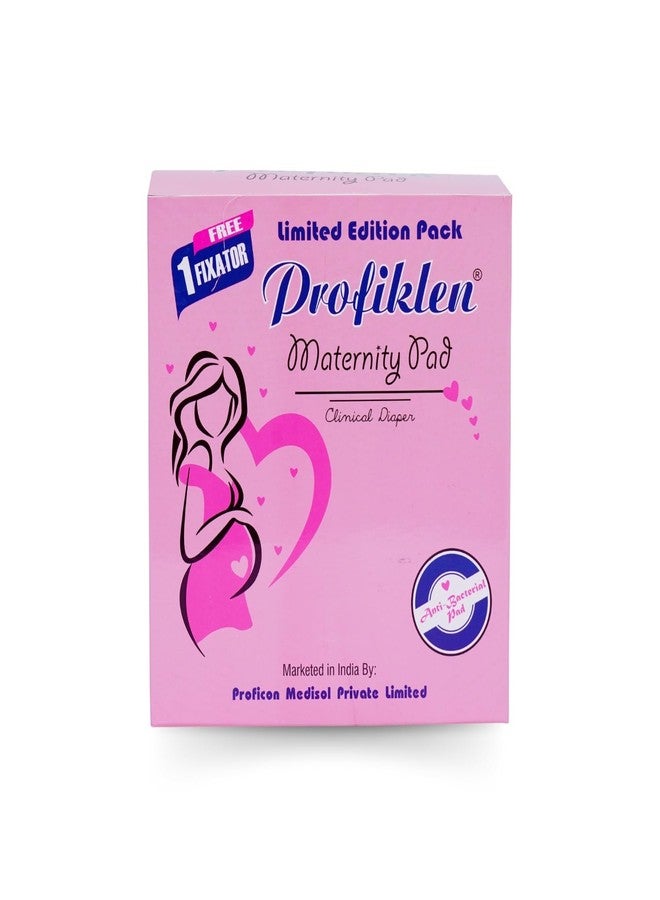 Profiklen Maternity Pads After Delivery For Women | Ultra-Absorbent 4 Maternity Pads/Pack + 1 Fixator | Organic Cotton Delivery Pads Made For Heavy Flow, Postpartum Flow & Overnight flow (Pack Of 1) - Image 1
