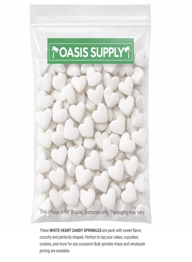 Oasis Supply White Heart Sprinkles – Edible Sugar Shapes for Valentine’s Day – Cupcake, Cookie & Cake Decorations – Festive Party Baking Toppings for Desserts - Image 4
