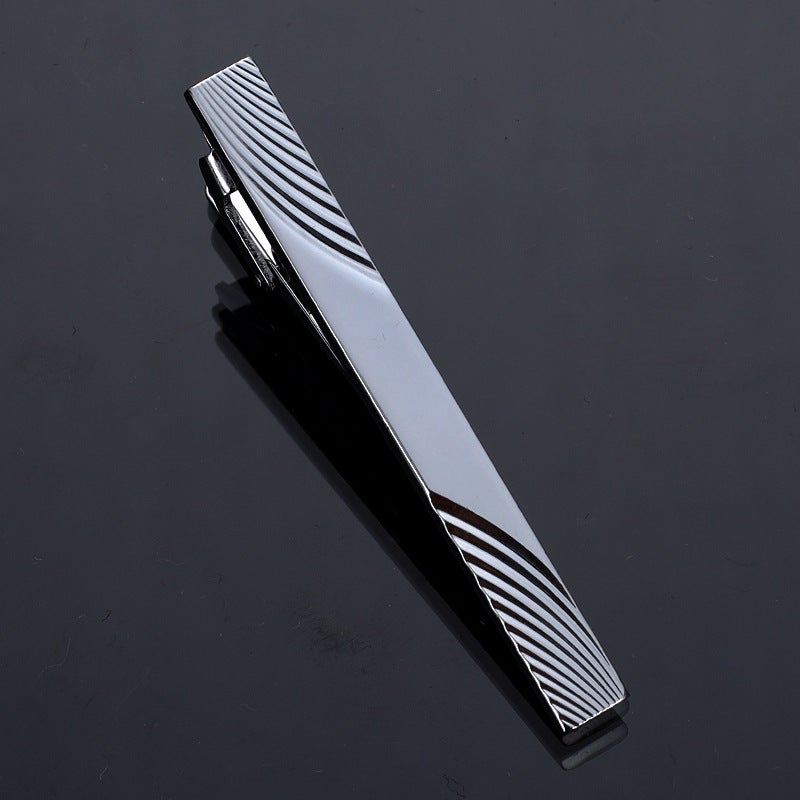 Tie Clip Simple Men'S Light Luxury Atmospheric Fashion Meeting Wedding Groom Conference Double Color Rhinestone Clip - Image 5