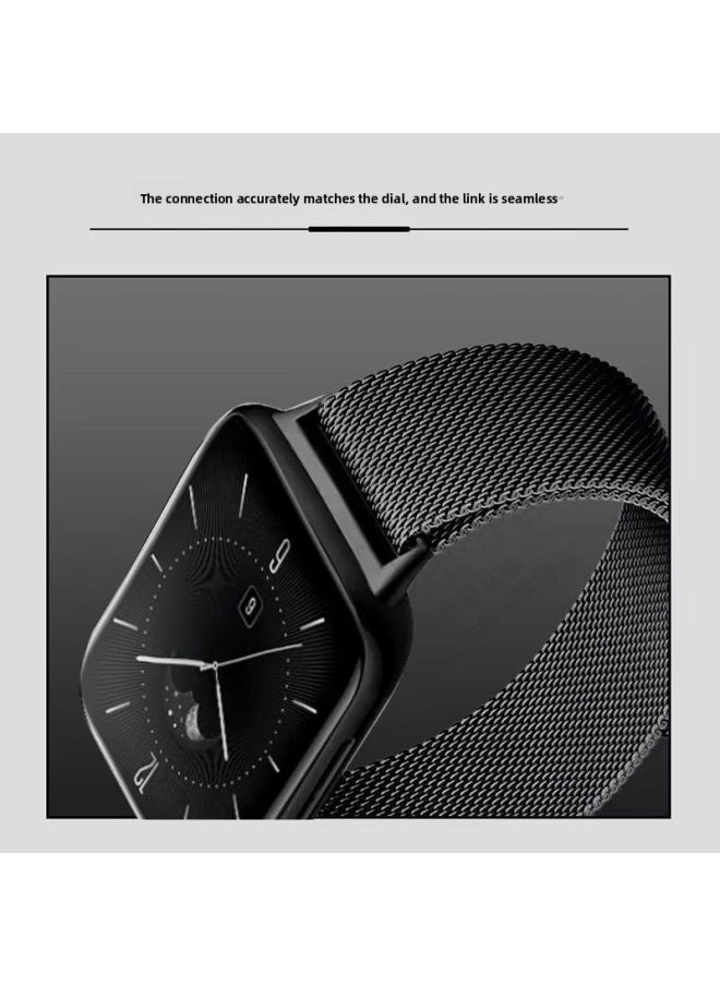 Generic - Suitable For OPPOwatch3 Strap 3Pro Magnetic Steel Strap WatchSE Sweat-proof Breathable Watch Replacement Wristband-Color:Oppo Watch 3rd Generation-[classic Black] Milanese Magnetic Watch Strap - Image 1