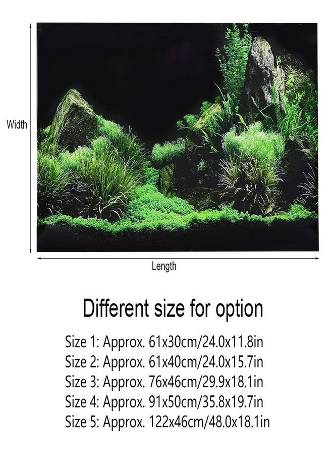 Qinlorgo Aquarium Background, PVC Waterproof Aquarium Fish Tank Seabed Water Grass Background Decorative Painting, Self Adhesive Sticker(61x40cm) - Image 3