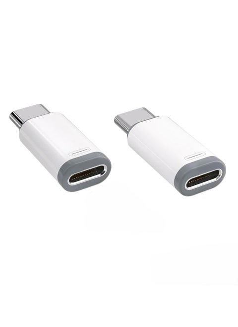 USB C Male to Lightning Female PD Fast Charging Adapter for Lightning Cable, iPhone 16 pro max, 15 pro max Series and More Type C Device, NOT for Headphone, Microphone, Pencil White 2 Pack